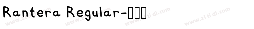Rantera Regular字体转换